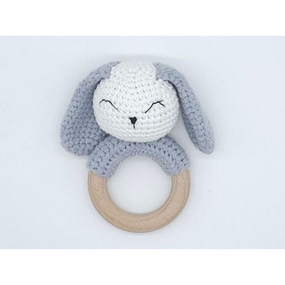 Handmade Crochet Bunny Baby Gift Set – Rattle, Bonnet, Booties & Diaper Cover - Picture 6 of 7